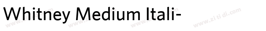 Whitney Medium Itali字体转换 Whitney Medium Itali字体转换